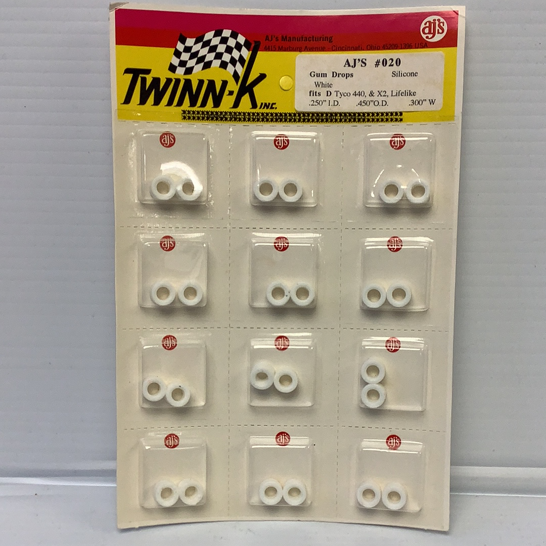 AJ'S 020 Gum Drops White Silicone Tires - A Must-Have!