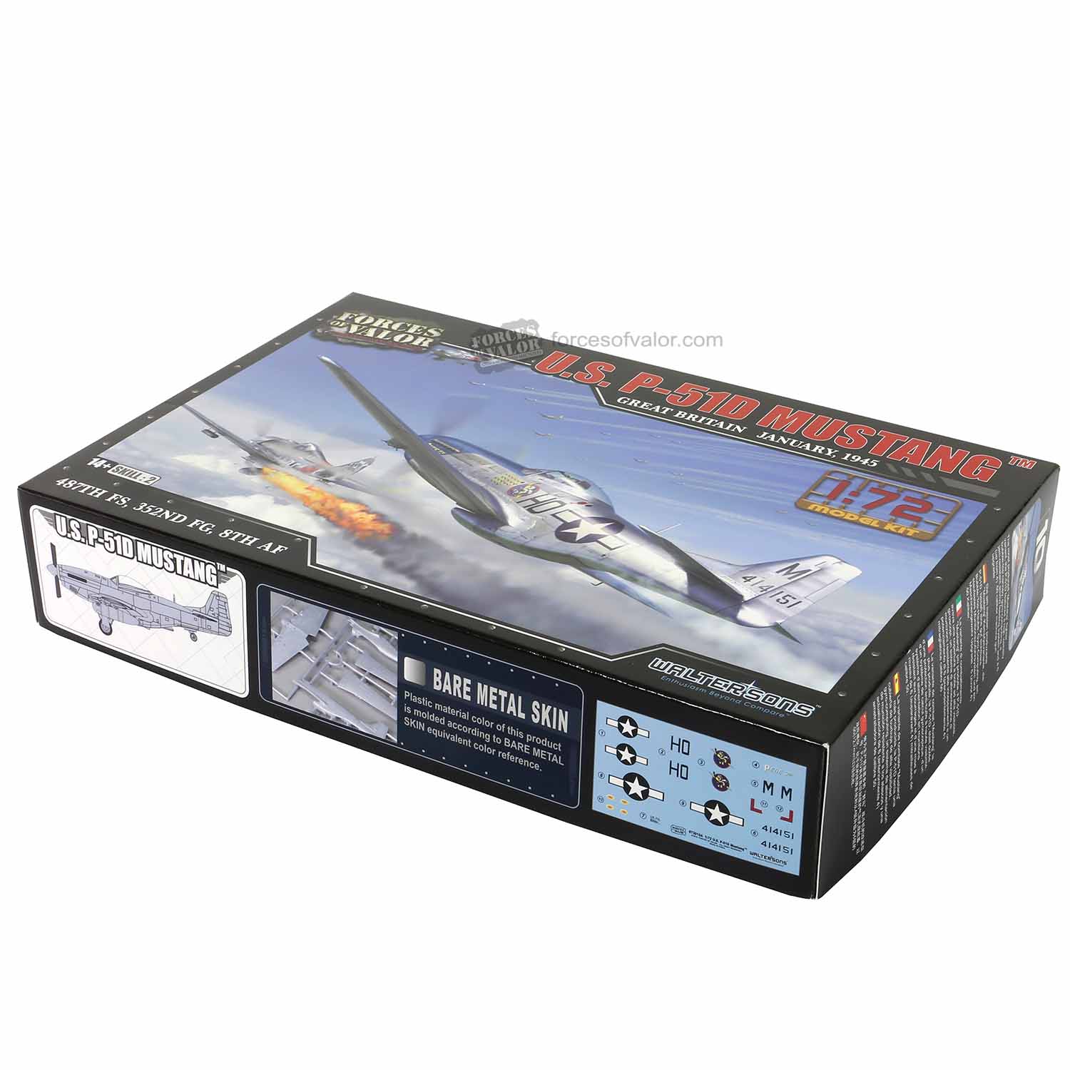 Unleash the Power of U.S. P-51D Mustang in Great Britain, January 1945 - 1:72 Scale Model by Waltersons
