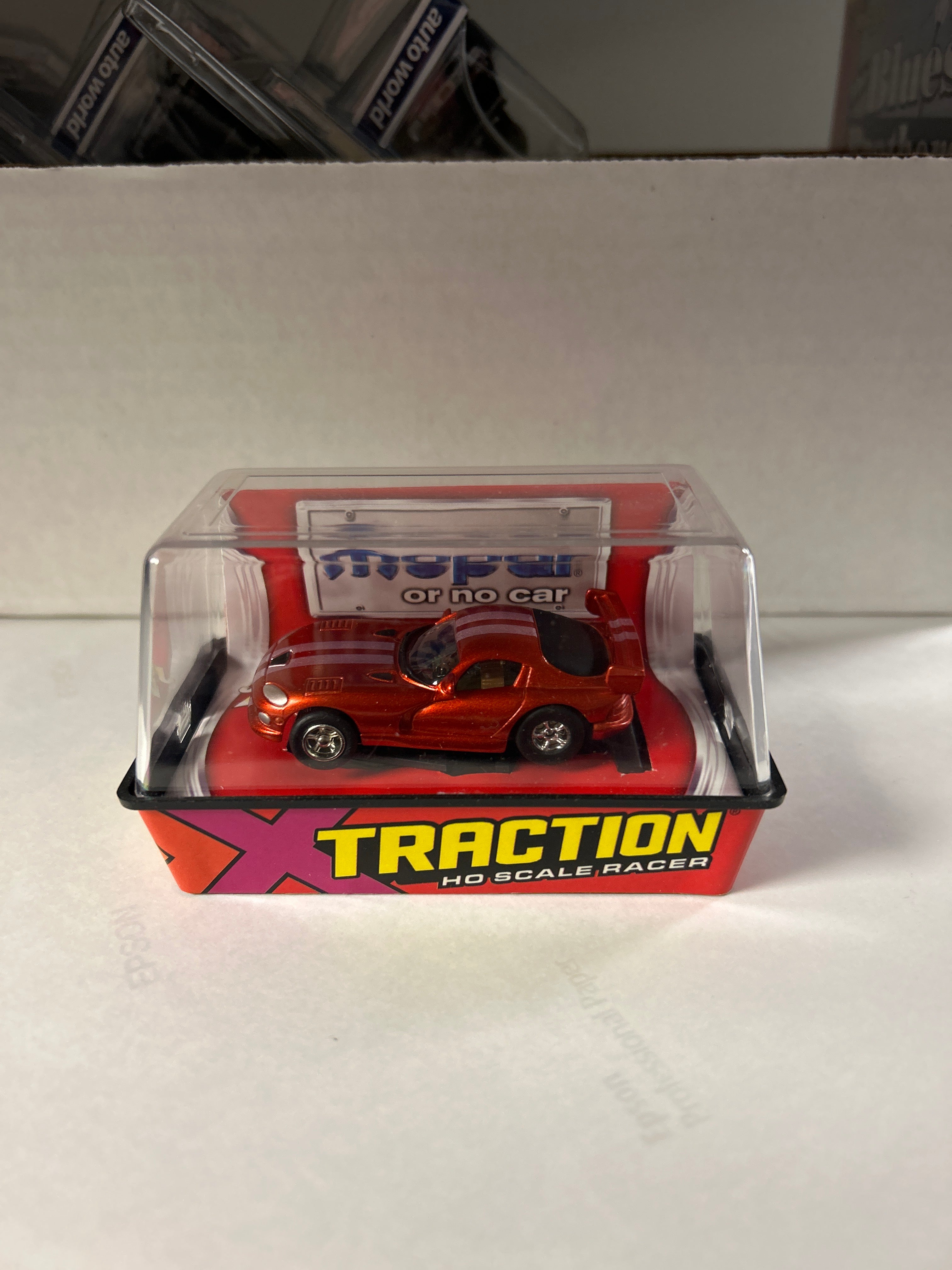Thrilling Orange Dodge Viper GTS Dash R Xtraction Chassis Ho Scale Racer - Grab Yours Now! | 402 - viper | Johnny lightning