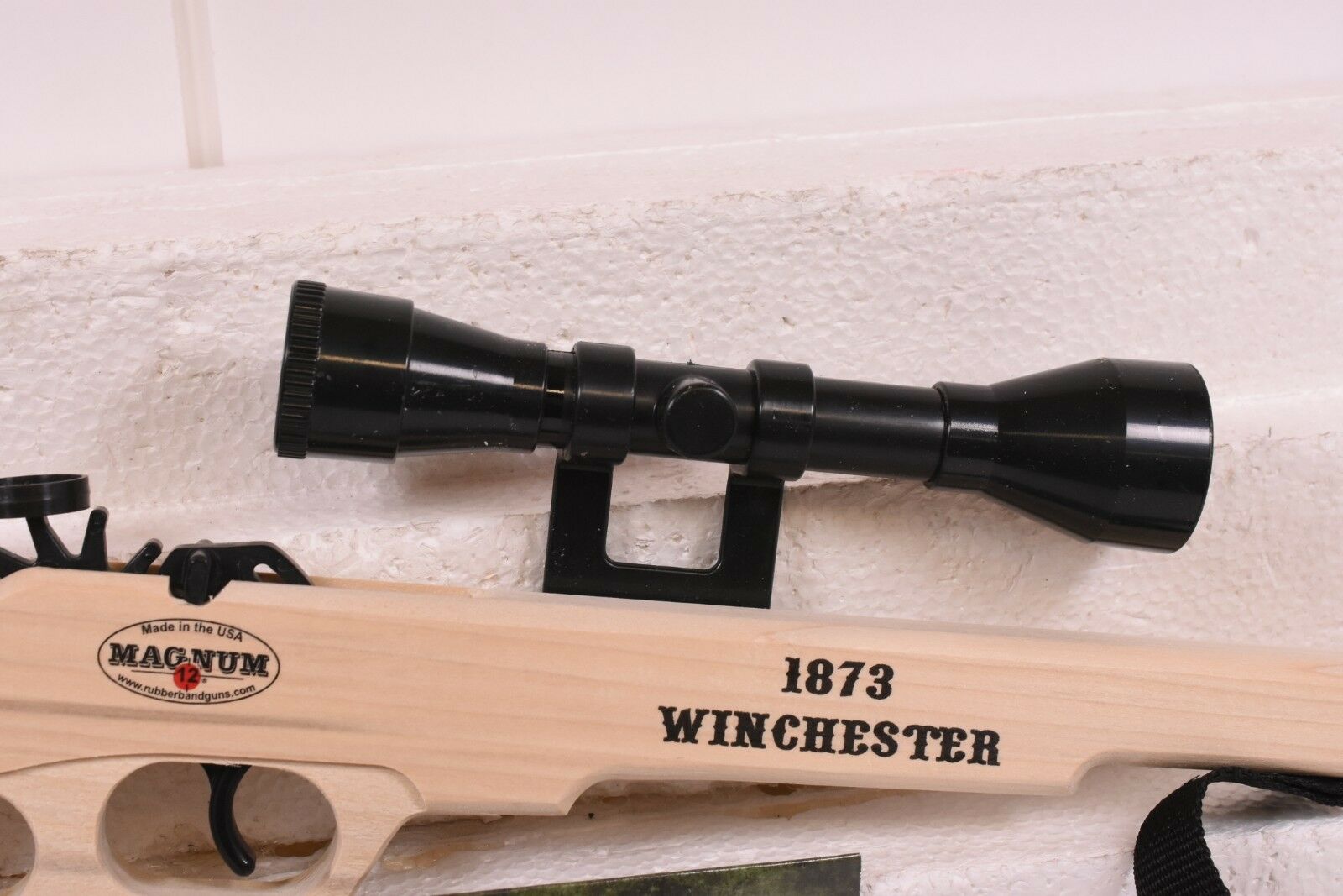 Winchester 1873 Rifle with Scope & Free Ammo - Magnum Rubber Band Gun GL21873SSS