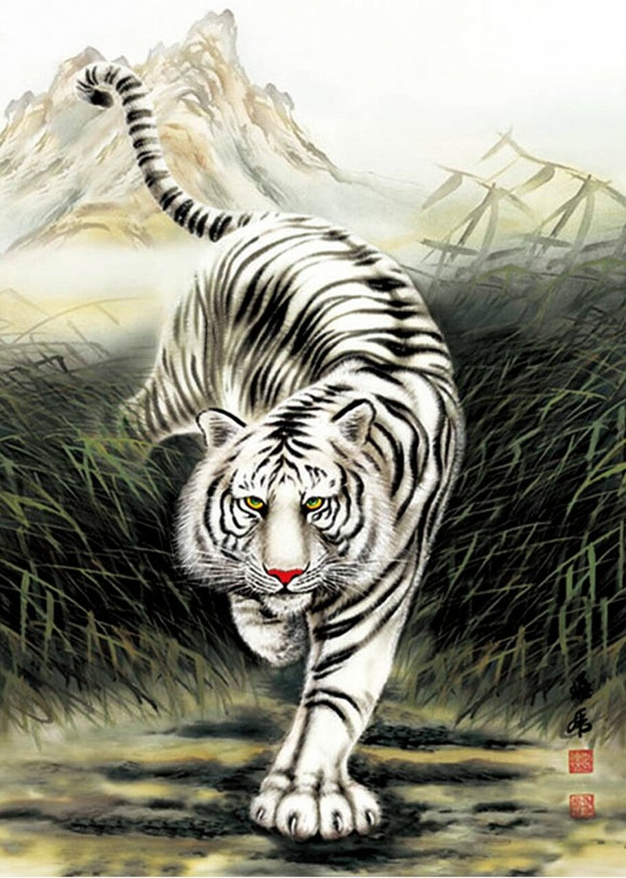 PuzzleLife White Tiger 1000-Piece Jigsaw Puzzle - PLF1137