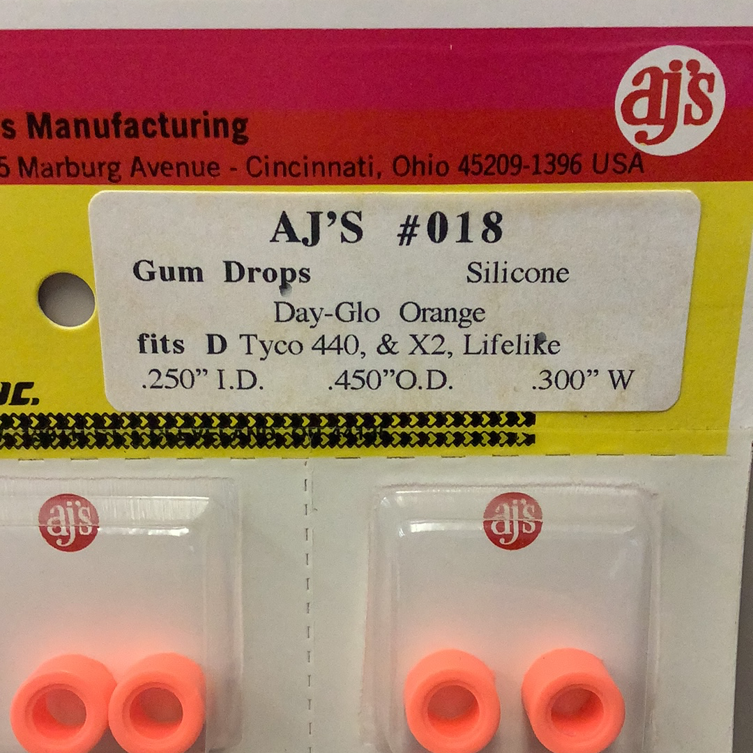 AJ'S 018 Day-Glo Orange Gum Drops Silicone Tires - A Must-Have!